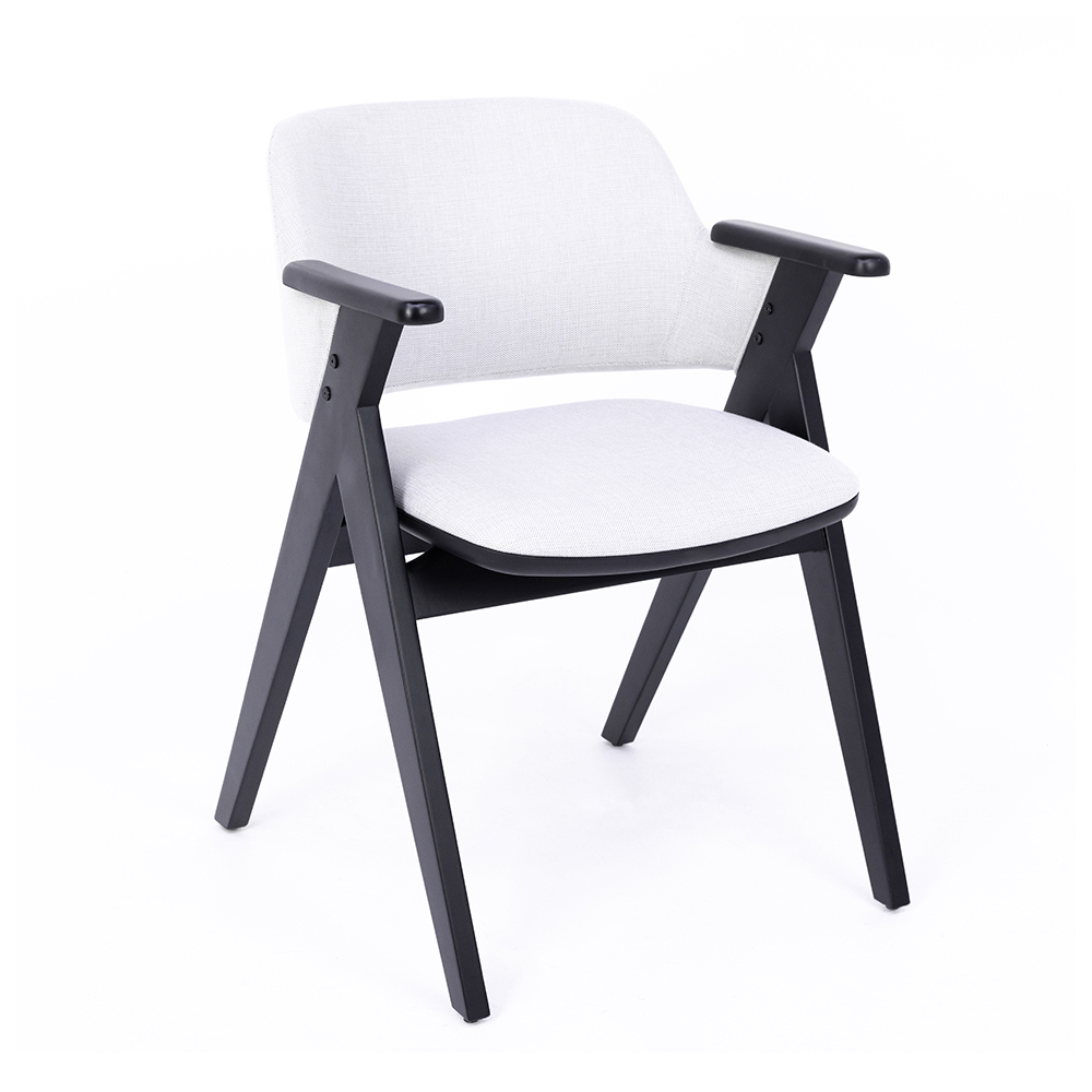 Kalın Gövdeli Kollu Deri Sandalye - Görsel 5