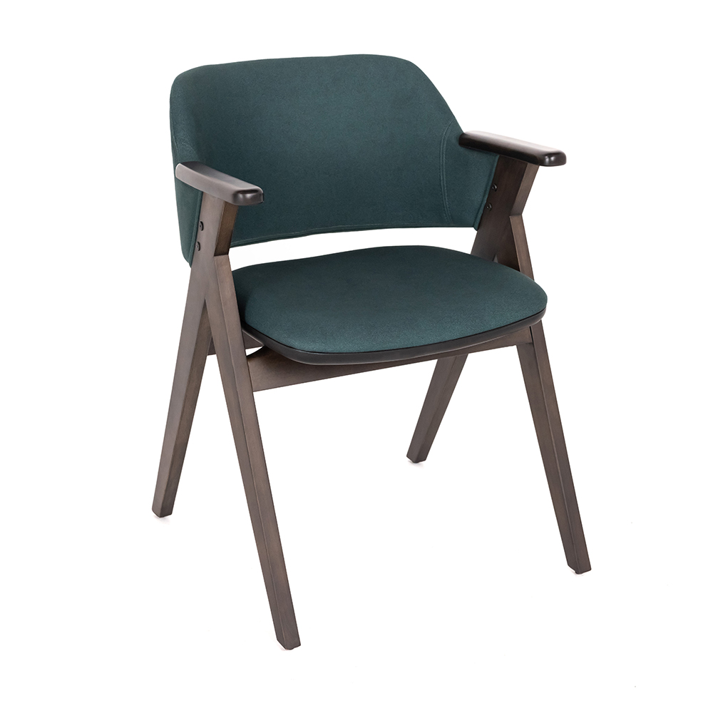 Kalın Gövdeli Kollu Deri Sandalye - Görsel 7