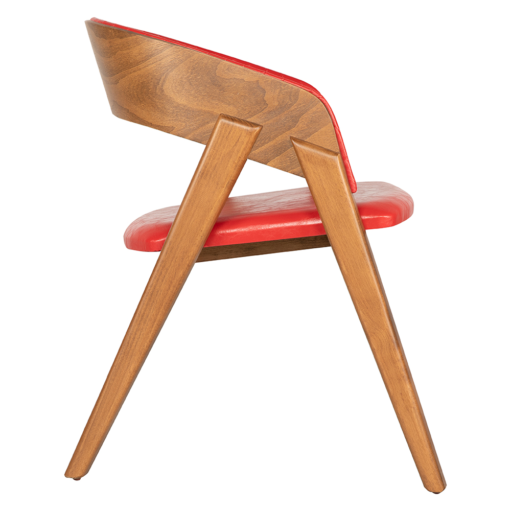 Kavisli Kollu Deri Sandalye - Görsel 3