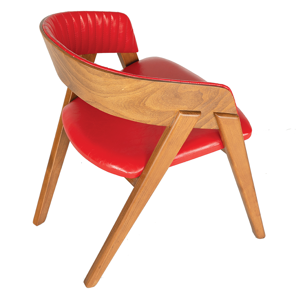 Kavisli Kollu Deri Sandalye - Görsel 5