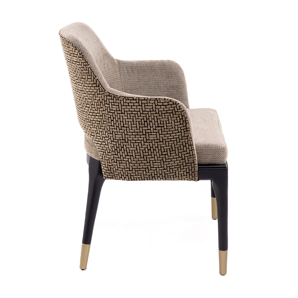 Kavisli Kollu Kumaş Döşemeli Sandalye - Görsel 3