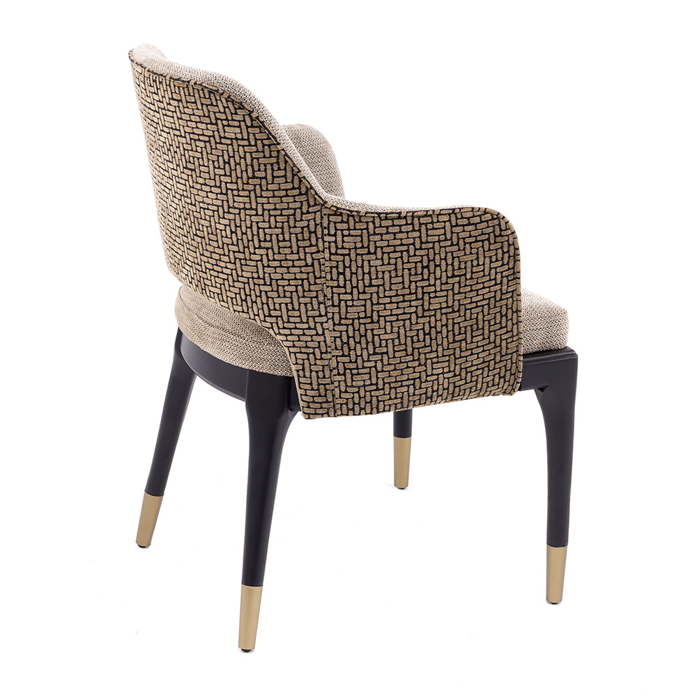 Kavisli Kollu Kumaş Döşemeli Sandalye - Görsel 4