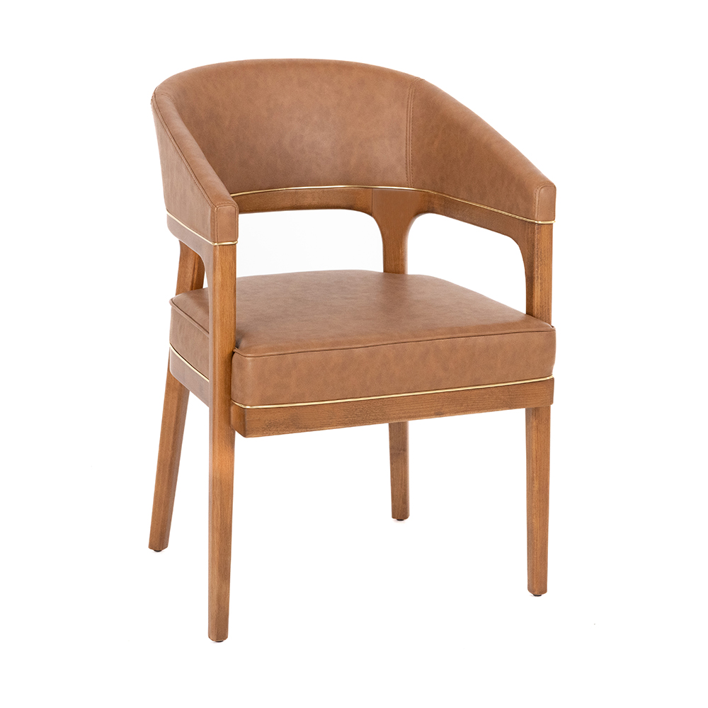 Kollu Ahşap Döşemeli Sandalye