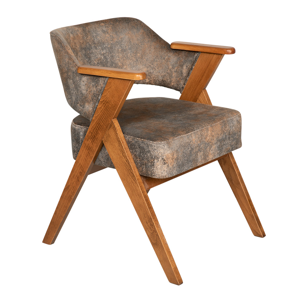 Kollu Ahşap Döşemeli Sandalye