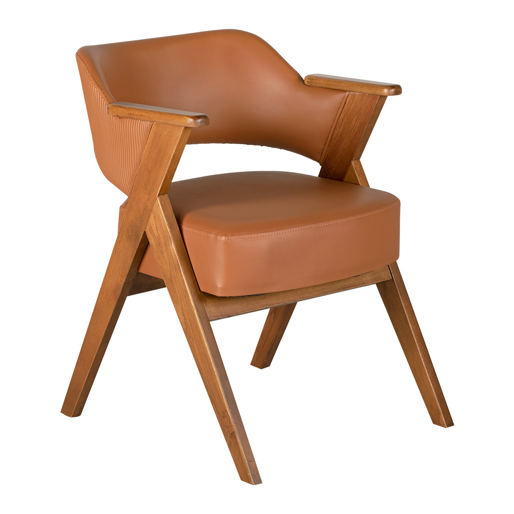 Kollu ahşap döşemeli sandalye