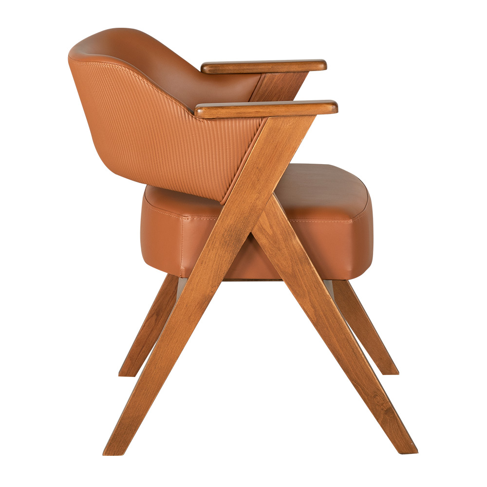 Kollu ahşap döşemeli sandalye