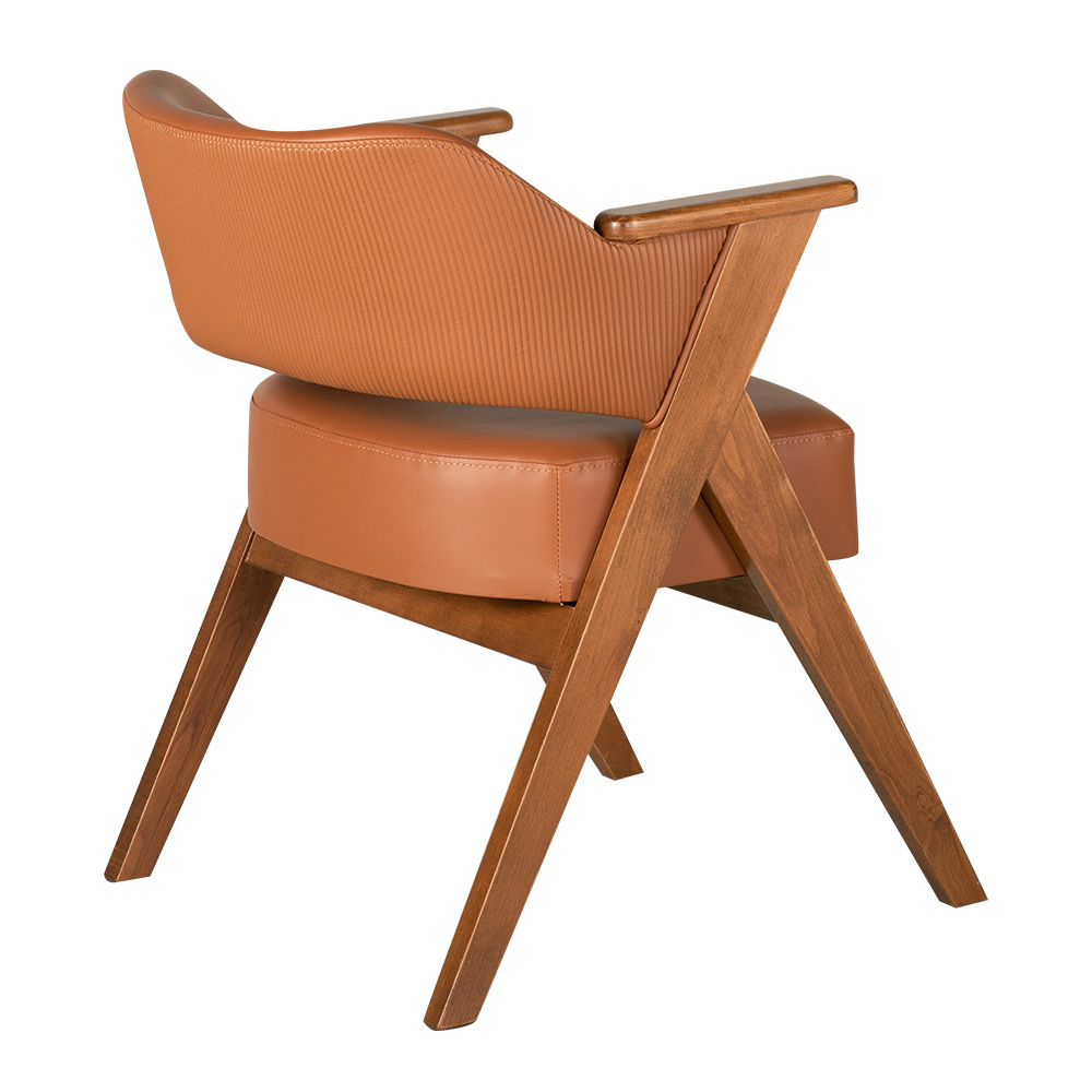 Kollu ahşap döşemeli sandalye