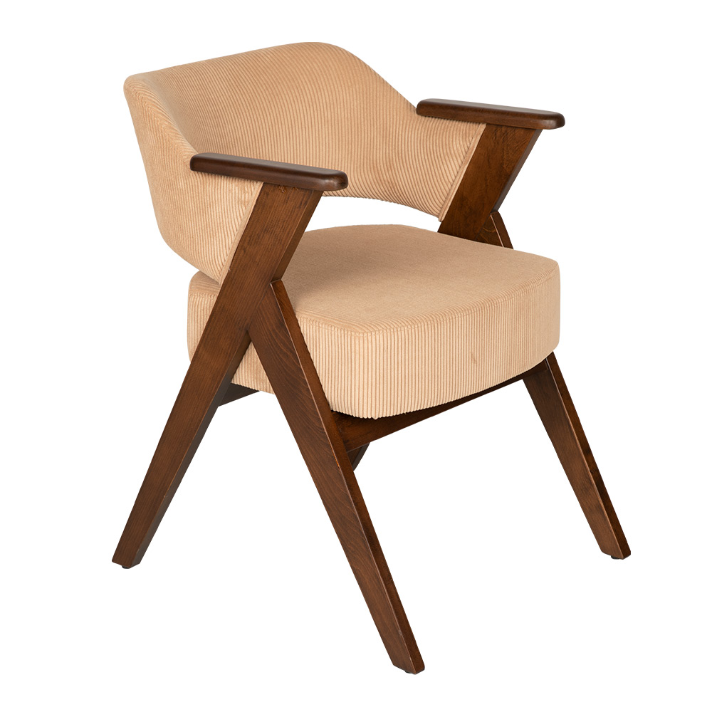 Kollu ahşap döşemeli sandalye