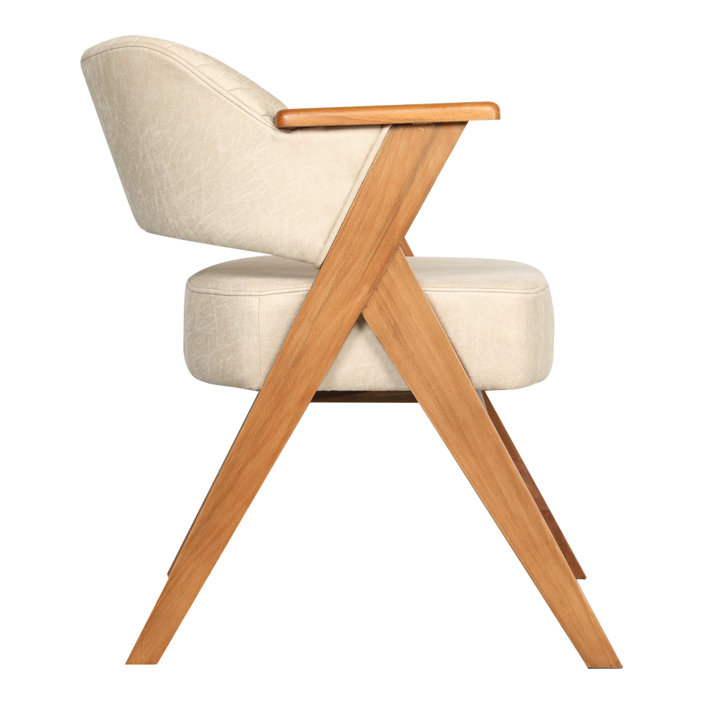 Kollu ahşap döşemeli sandalye