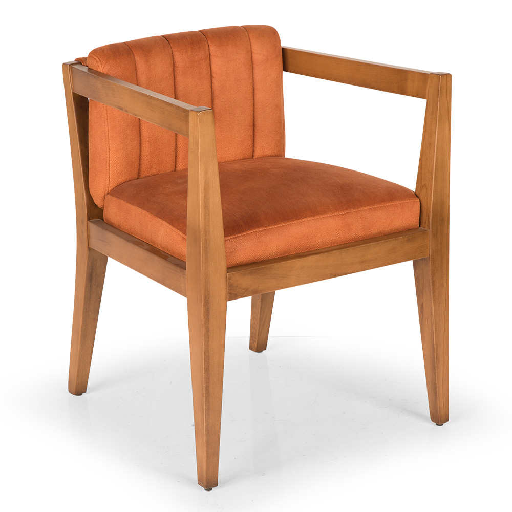 Kollu Ahşap Kumaş Sandalye