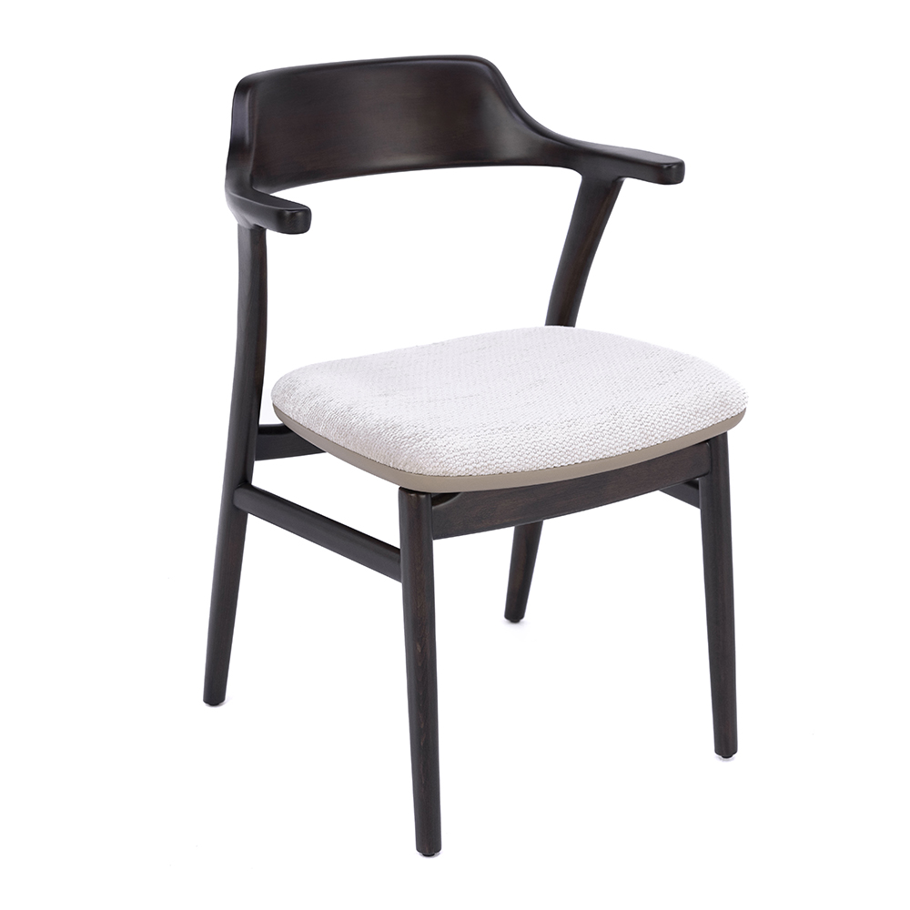 Lora Kavisli Ahşap Kumaş Sandalye