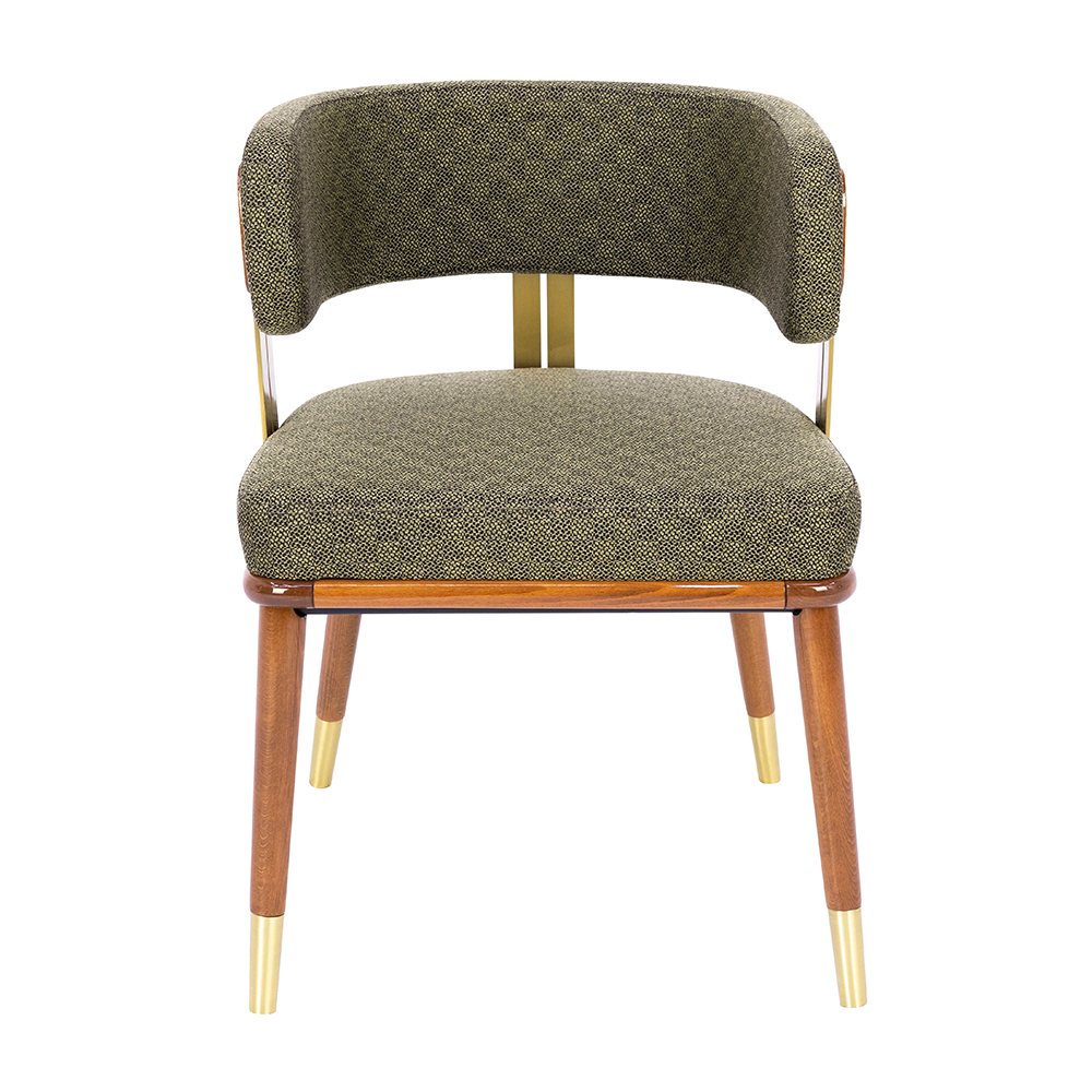 ahşap cilalı kollu restoran sandalyesi