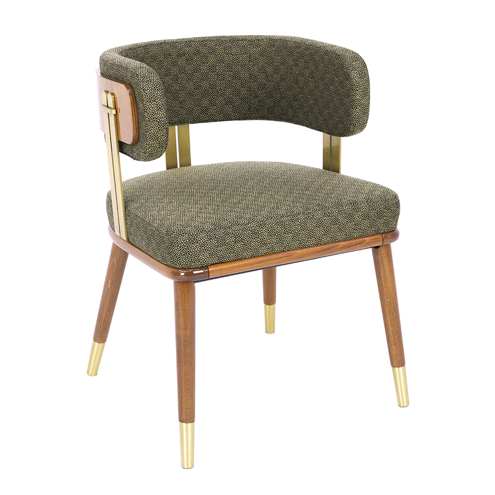 Nera Metal Detaylı Kumaş Kollu Sandalye