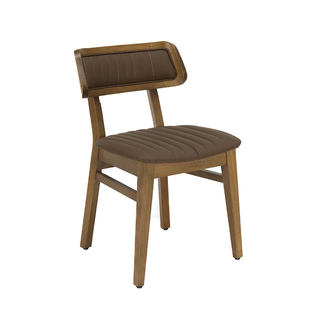 Orion Ahşap Deri Döşemeli Sandalye