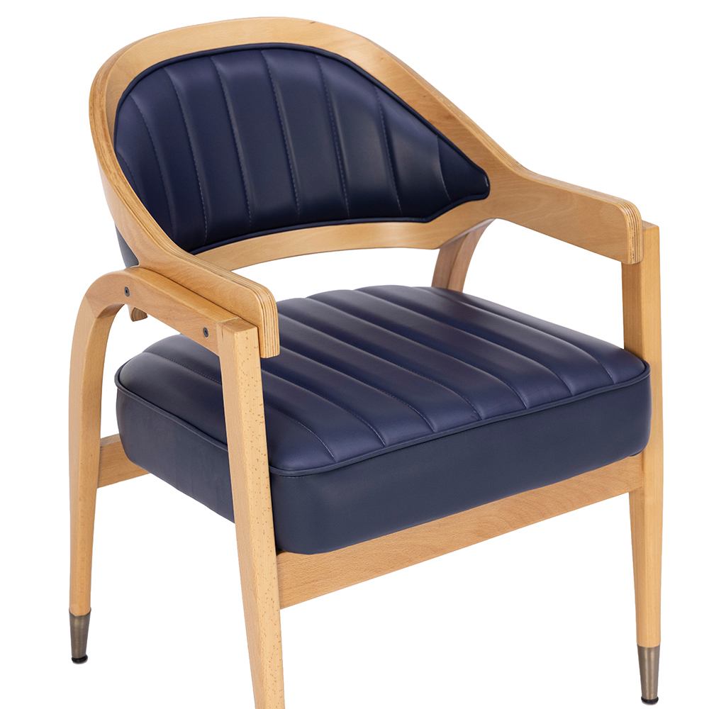 Pera Kavisli Ahşap Kollu Sandalye