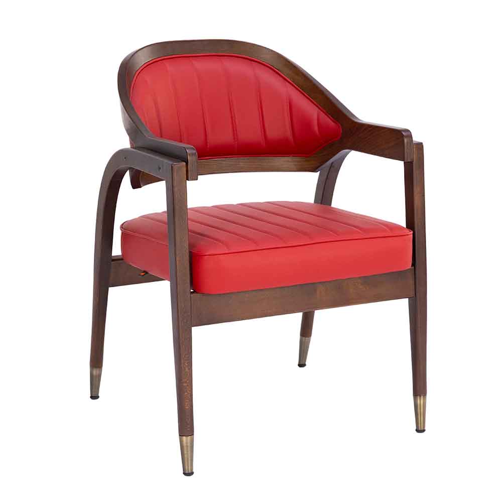 Pera Kavisli Ahşap Kollu Sandalye