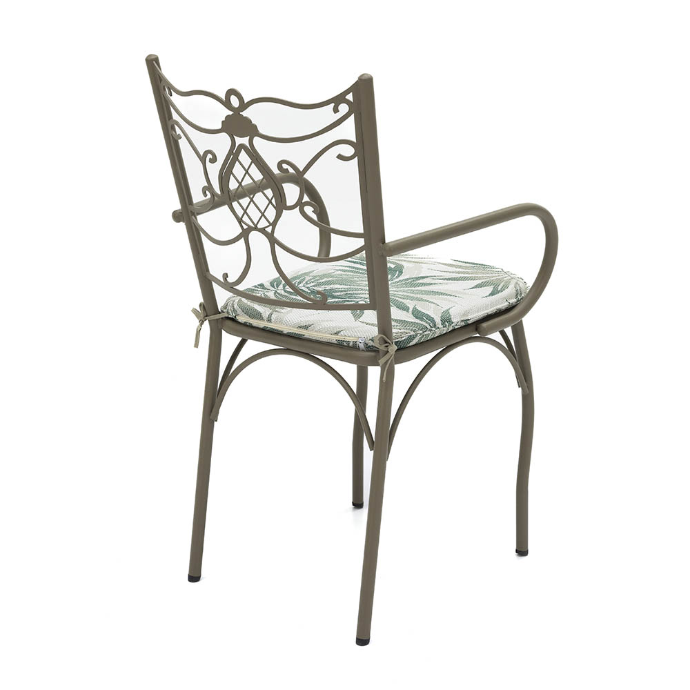 Retro Ferforje Kollu Metal Sandalye - Görsel 3