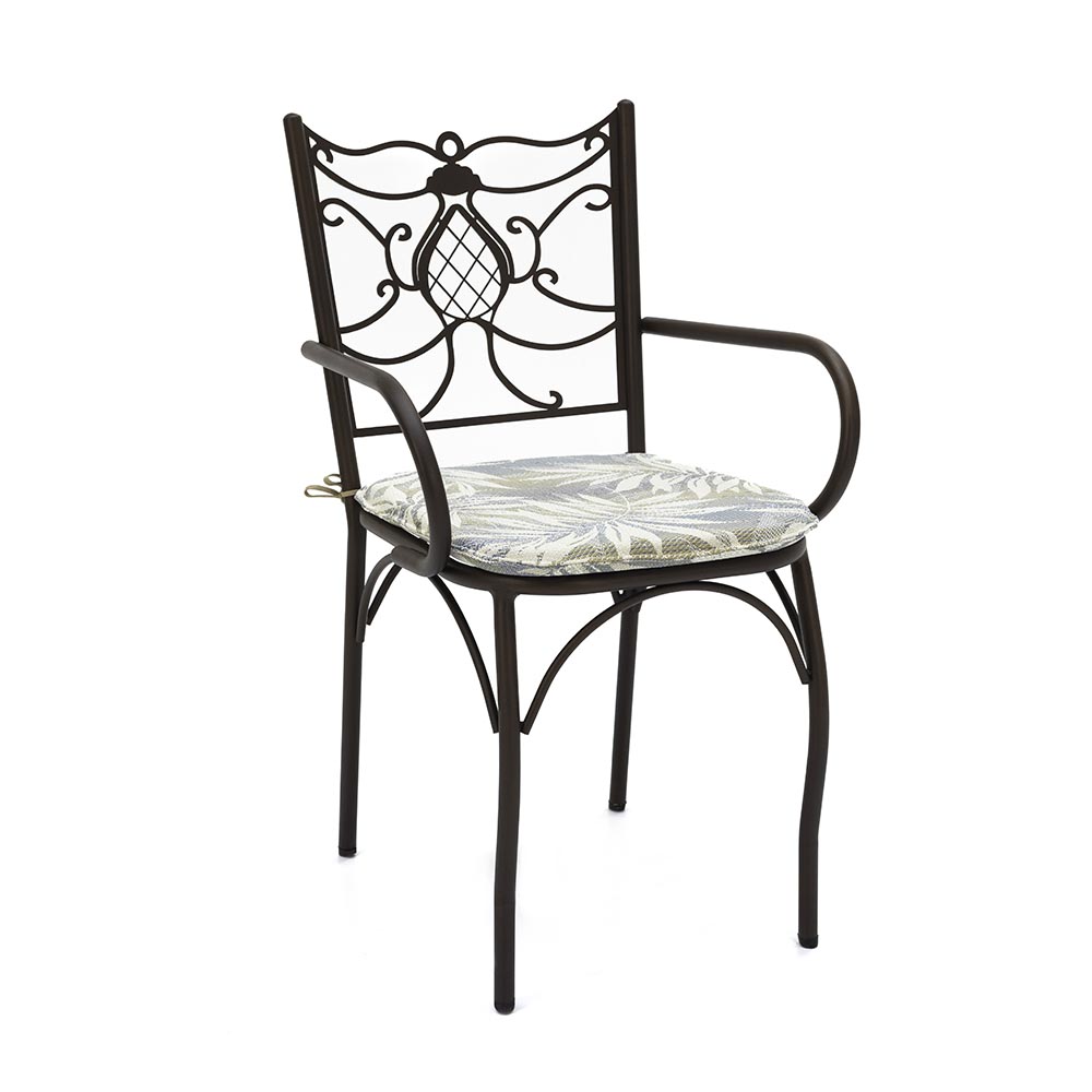 Retro Ferforje Kollu Metal Sandalye - Görsel 2