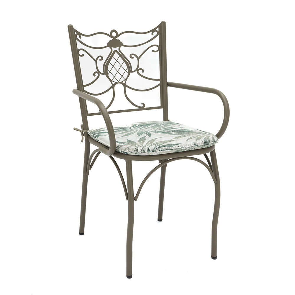 Retro Ferforje Kollu Metal Sandalye