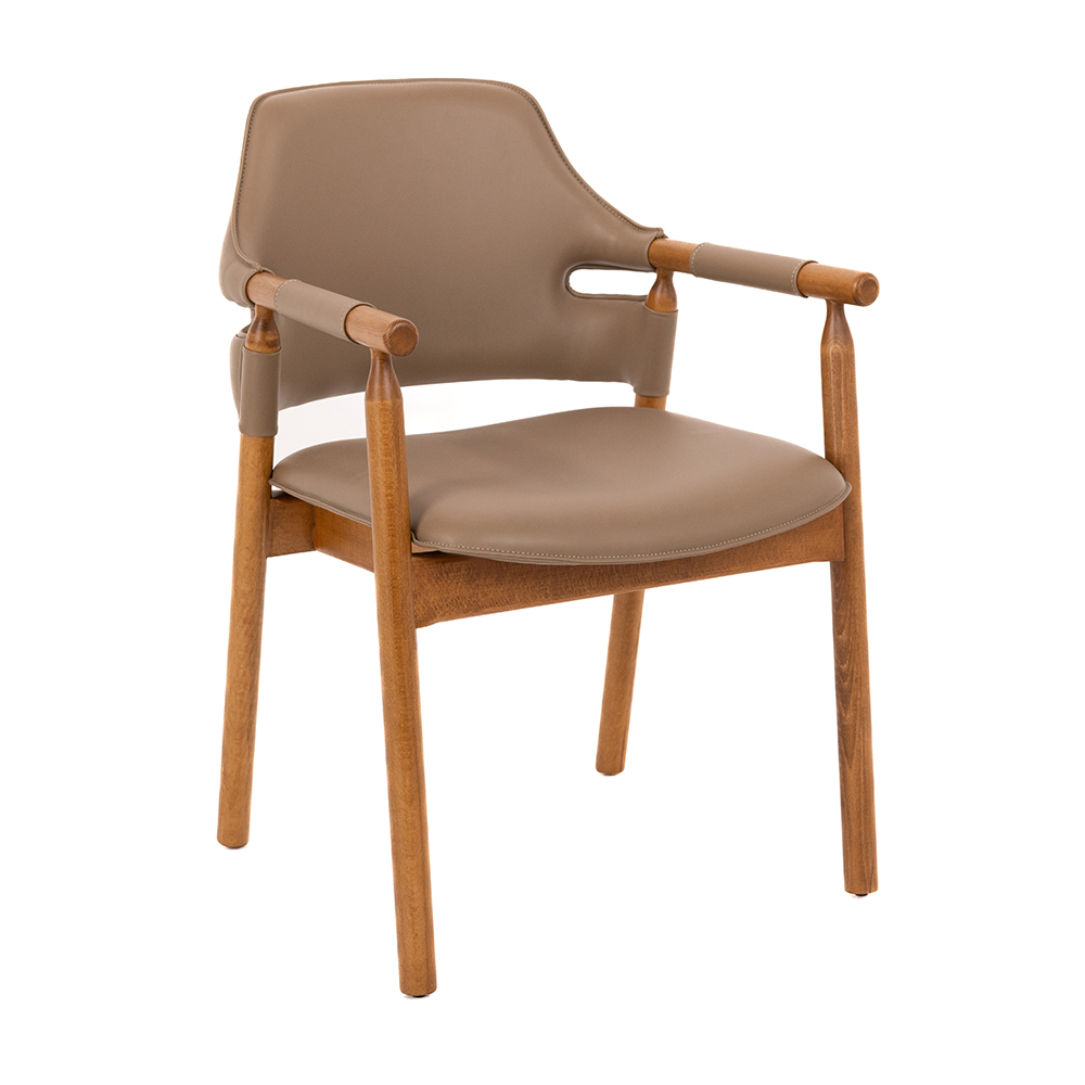 Siena Minimal Kollu Deri Sandalye