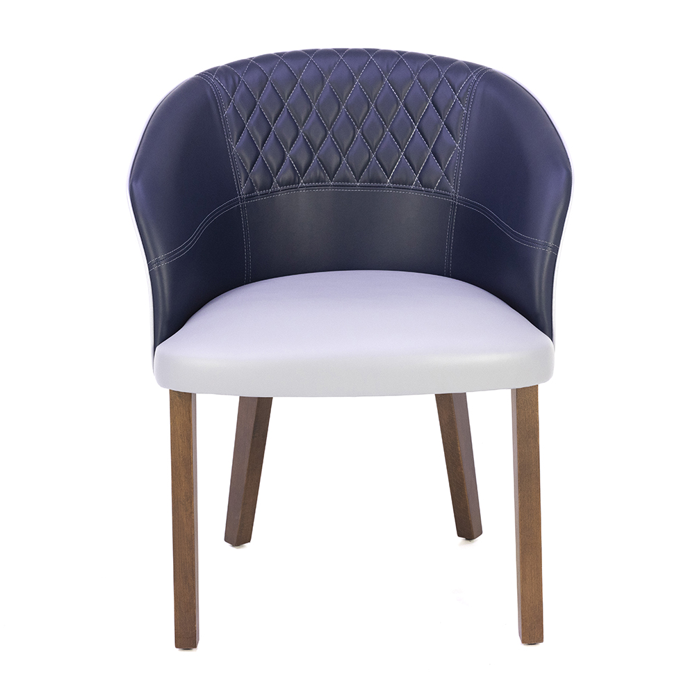 deri döşemeli kollu sandalye