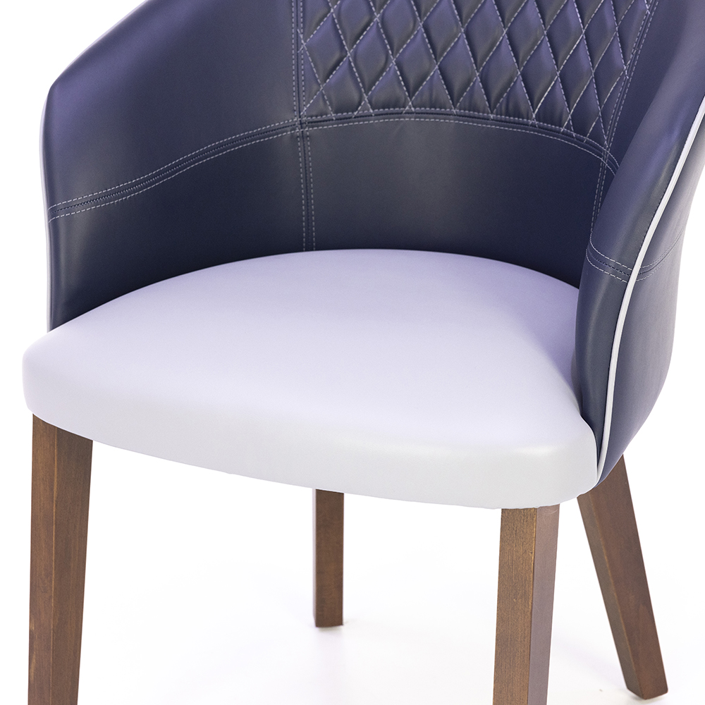 deri döşemeli kollu sandalye